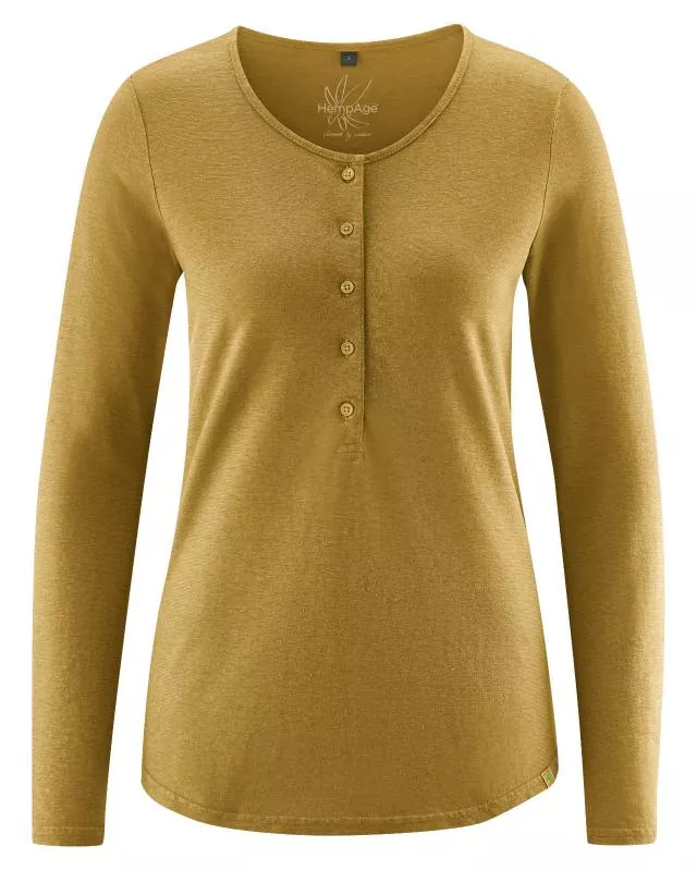 HempAge Hanf Henley - Farbe peanut aus Hanf und Bio-Baumwolle