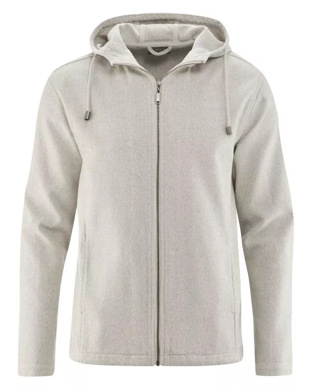 HempAge Hanf Kapuzenjacke - Farbe natur aus Hanf und Bio-Baumwolle