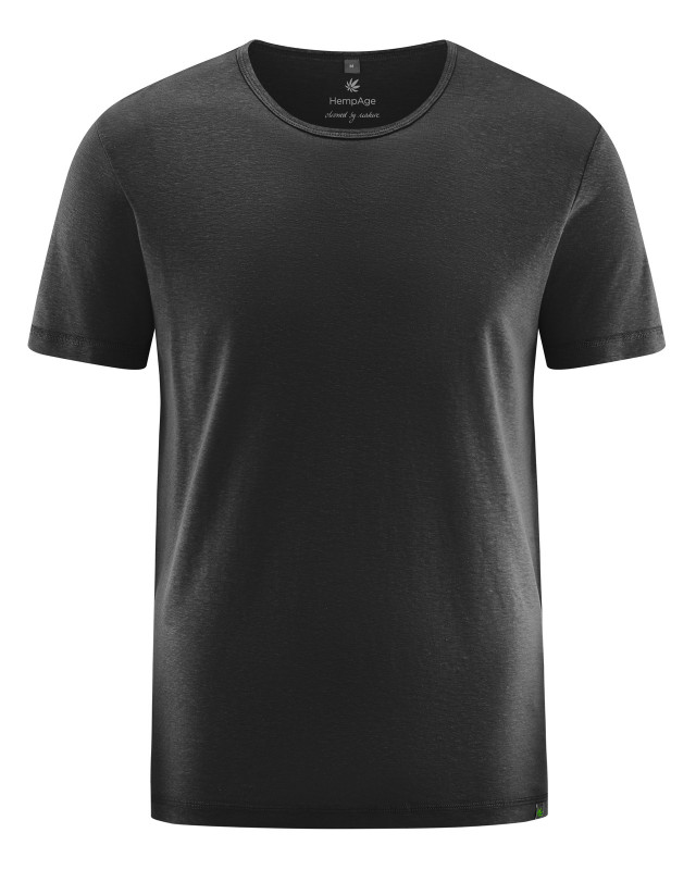 HempAge Hanf T-Shirt - Farbe black aus Hanf und Lyocell
