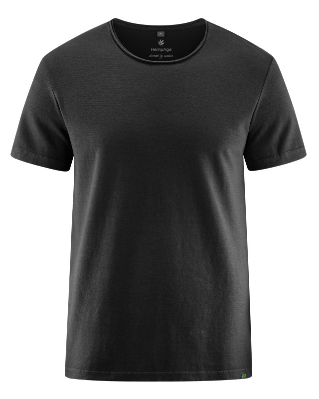 HempAge Hanf T-Shirt - Farbe black aus Hanf und Bio-Baumwolle