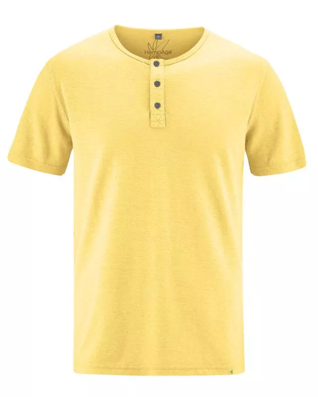 HempAge Hanf Henley - Farbe butter aus Hanf und Bio-Baumwolle