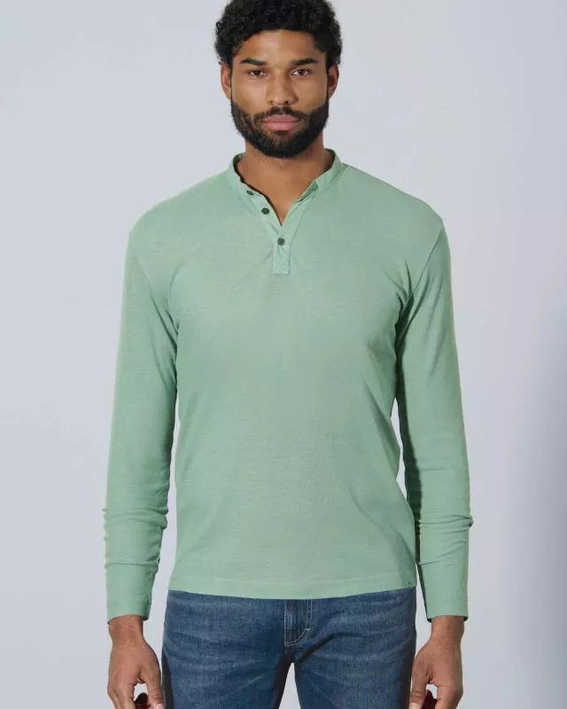 HempAge Hanf Langarm Shirt - Farbe menta aus Hanf und Bio-Baumwolle