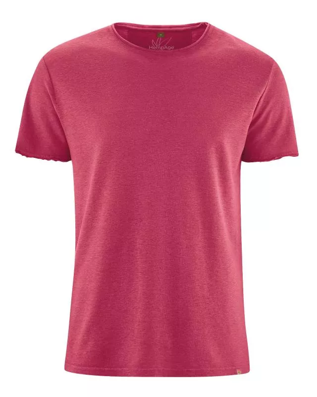 HempAge Hanf T-Shirt - Farbe sangria aus Hanf und Bio-Baumwolle
