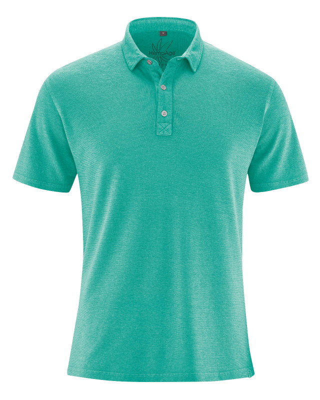 Hanf Herren Polo Shirt emerald L