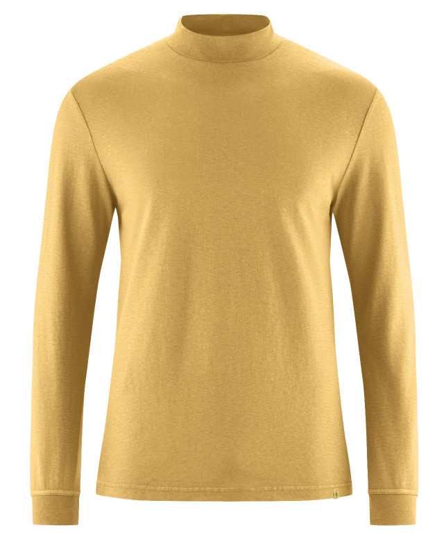 HempAge Hanf Langarmshirt - Farbe dijon aus Hanf und Bio-Baumwolle