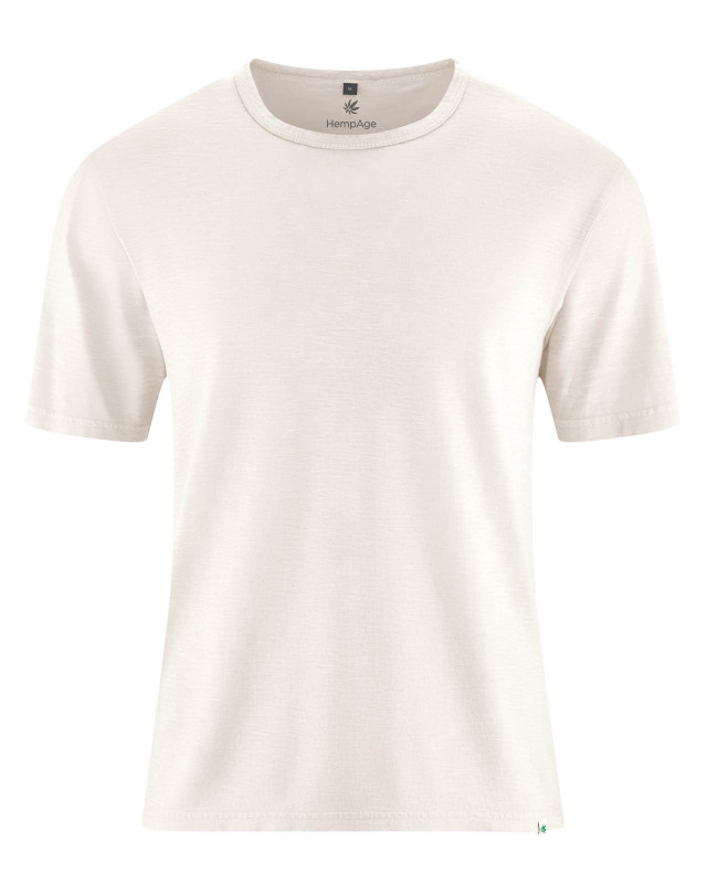 HempAge Hanf T-Shirt - Farbe offwhite aus Hanf und Bio-Baumwolle
