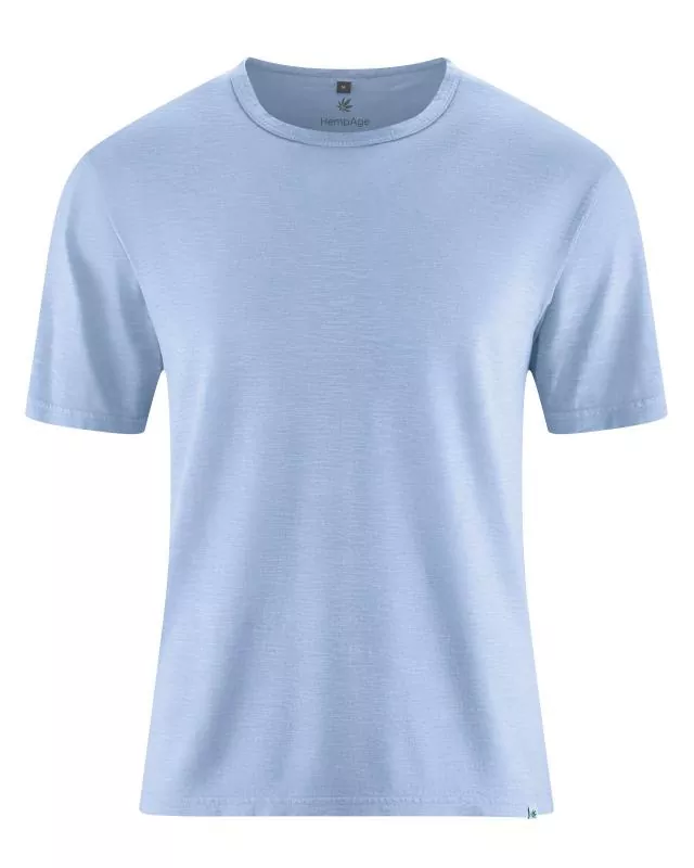 HempAge Hanf T-Shirt - Farbe water aus Hanf und Bio-Baumwolle
