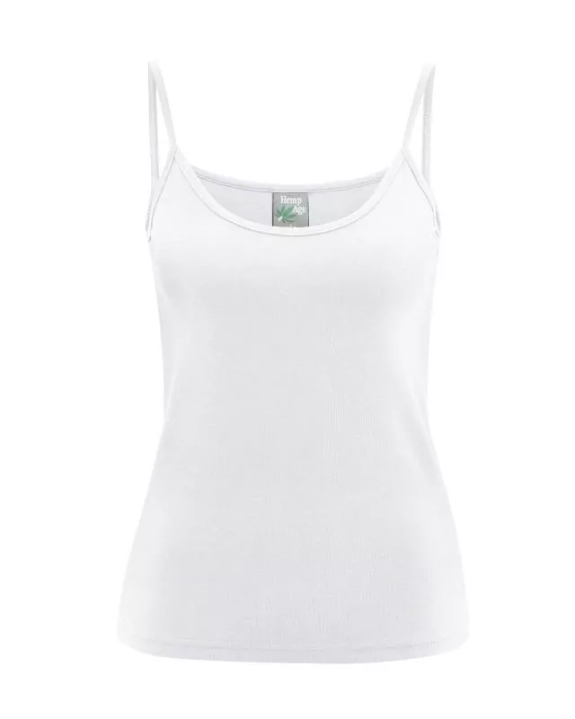 HempAge Hanf Top - Farbe white aus Hanf und Bio-Baumwolle