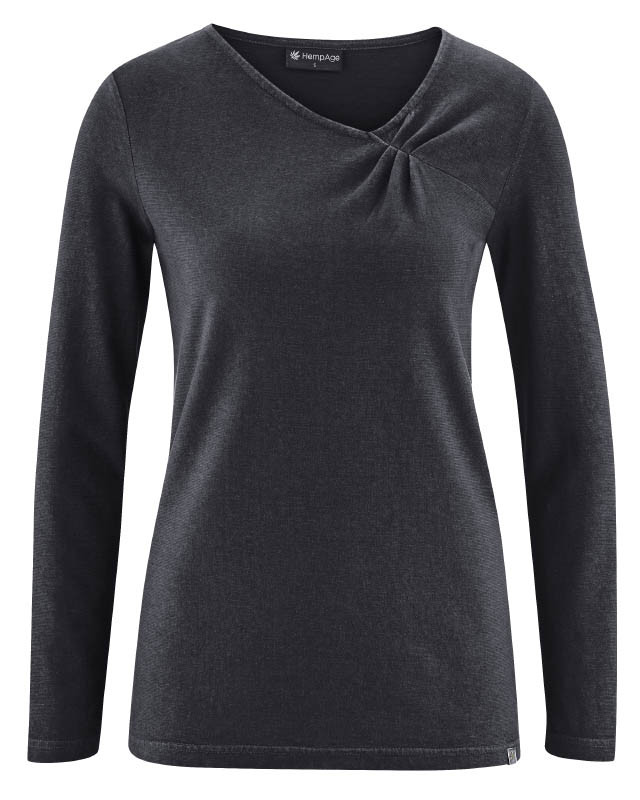 HempAge Hanf Shirt - Farbe black aus Hanf und Bio-Baumwolle