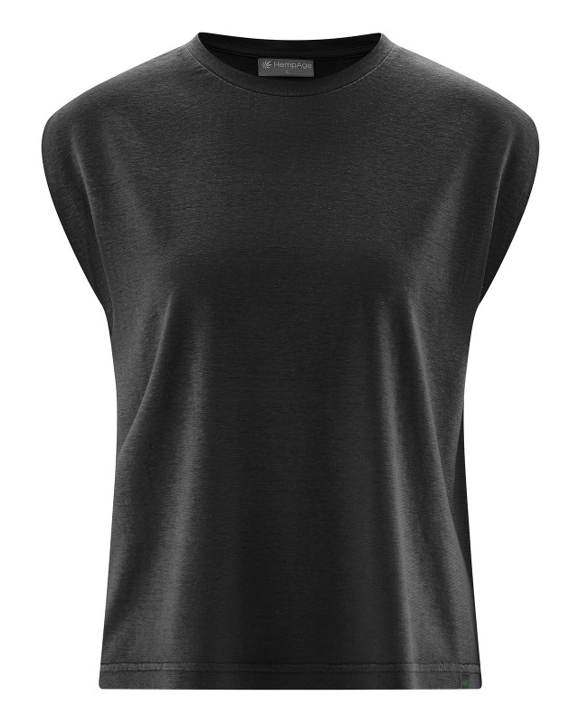 HempAge Hanf Top - Farbe black aus Hanf und Bio-Baumwolle