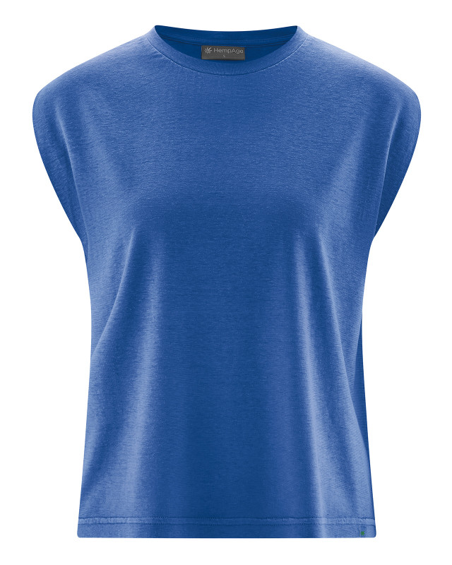 HempAge Hanf Top - Farbe royal aus Hanf und Bio-Baumwolle
