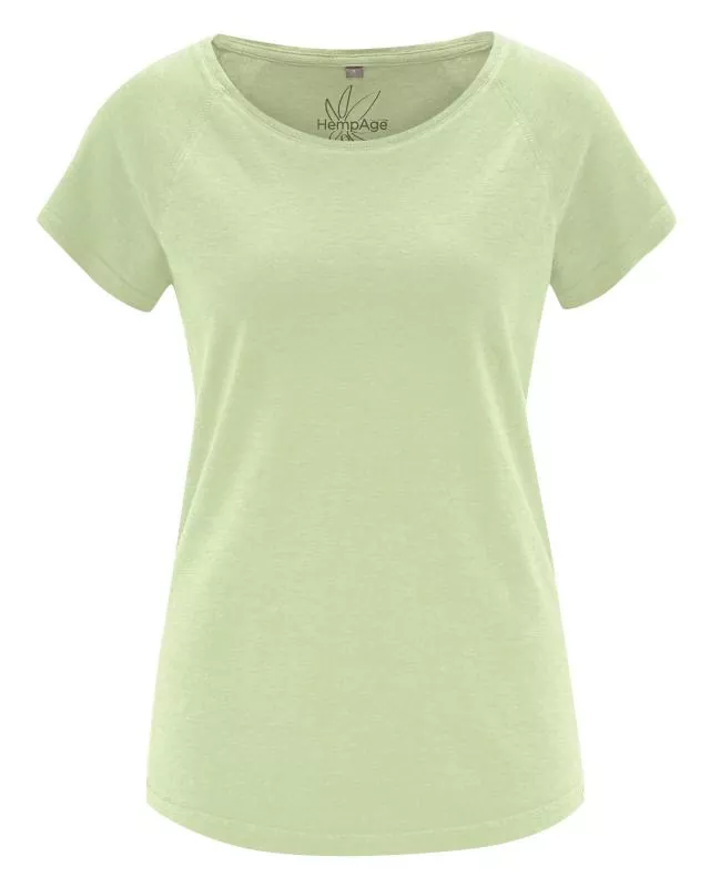 HempAge Hanf Raglan Shirt - Farbe matcha aus Hanf und Bio-Baumwolle
