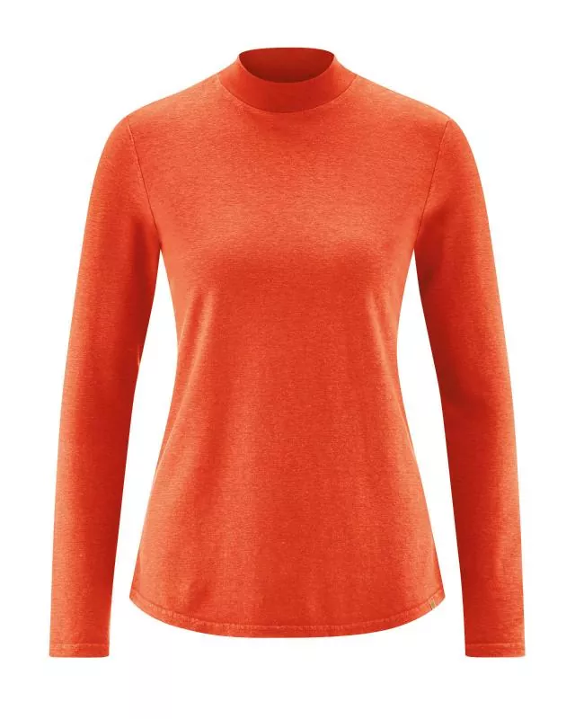 HempAge Hanf Langarmshirt - Farbe brick aus Hanf und Bio-Baumwolle