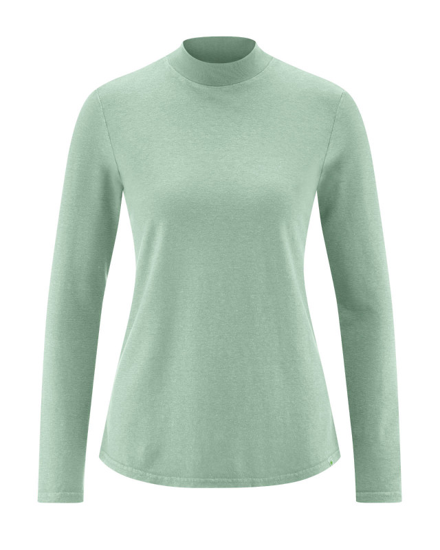 HempAge Hanf Langarmshirt - Farbe menta aus Hanf und Bio-Baumwolle