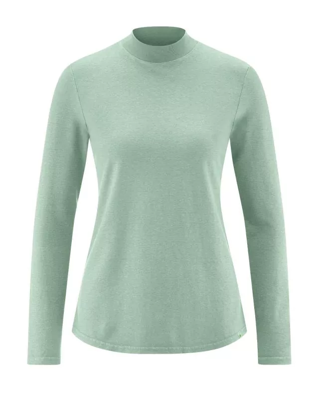 HempAge Hanf Langarmshirt - Farbe menta aus Hanf und Bio-Baumwolle