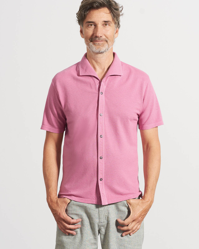 HempAge Hanf Hemd - Farbe rose aus Hanf und Bio-Baumwolle