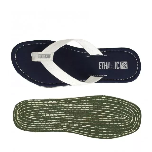Ethletic Fair Flip vegan Classic - Farbe ocean blue / just white aus Bio-Baumwolle Ethletic Fair Flip vegan Classic - Farbe ocean blue / just white aus Bio-Baumwolle