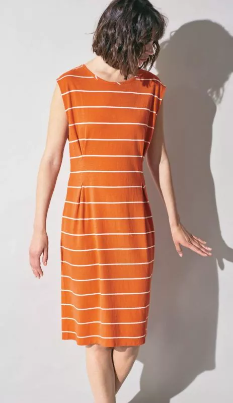 HempAge Hanf Kleid - Farbe nectarine aus Hanf und Bio-Baumwolle