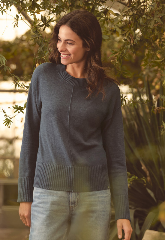 HempAge Hanf Pullover Strick - Farbe dove aus Hanf und Bio-Baumwolle