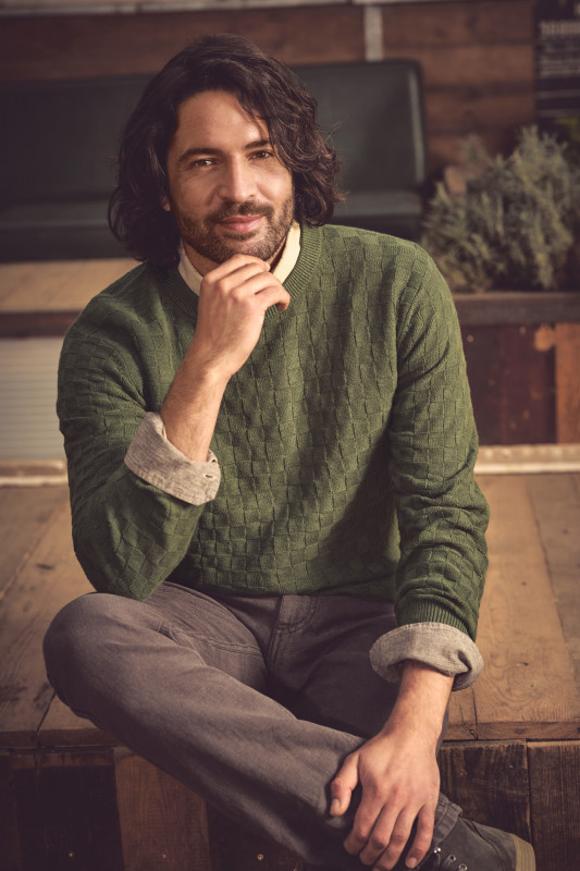 HempAge Hanf Pullover - Farbe moss aus Hanf und Bio-Baumwolle