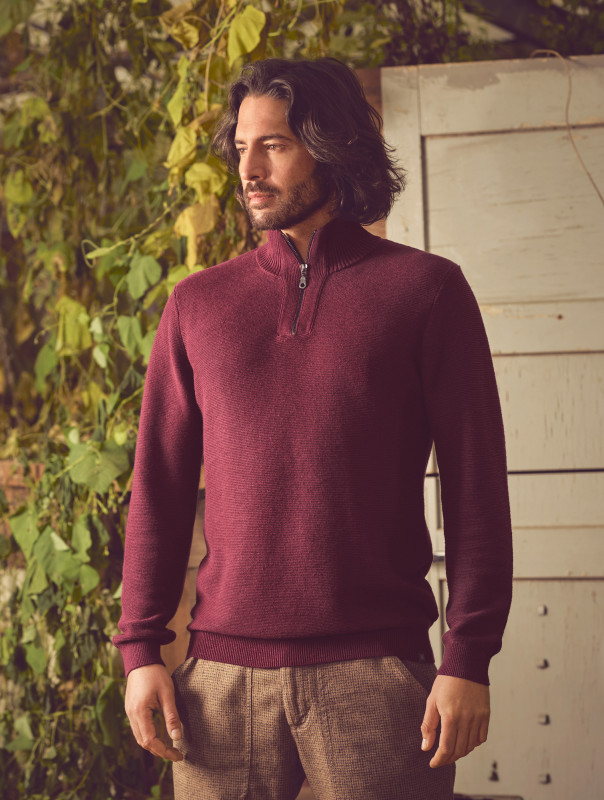 HempAge Hanf Troyer - Farbe wine/shale aus Hanf und Bio-Baumwolle