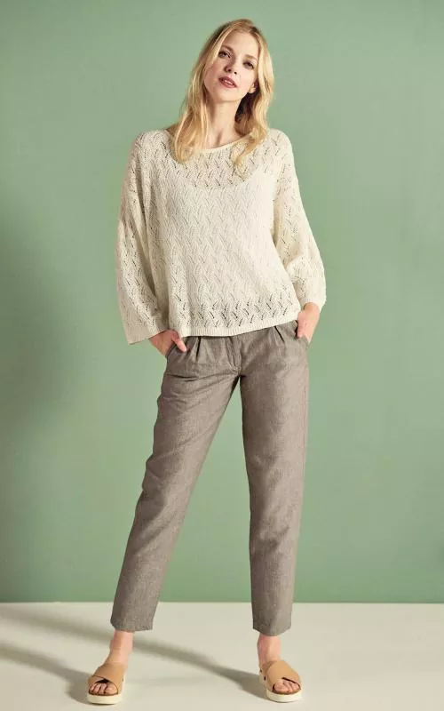 HempAge Hanf Pullover - Farbe natur aus Hanf und Bio-Baumwolle