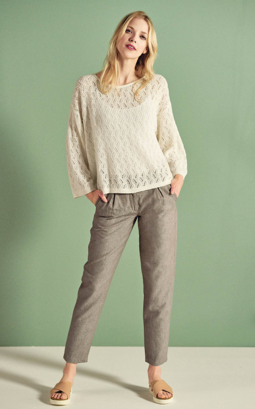 HempAge Hanf Chino Hose - Farbe grit aus Hanf und Bio-Baumwolle