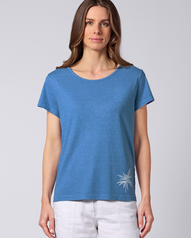 HempAge Hanf T-Shirt - Farbe ocean aus Hanf und Bio-Baumwolle