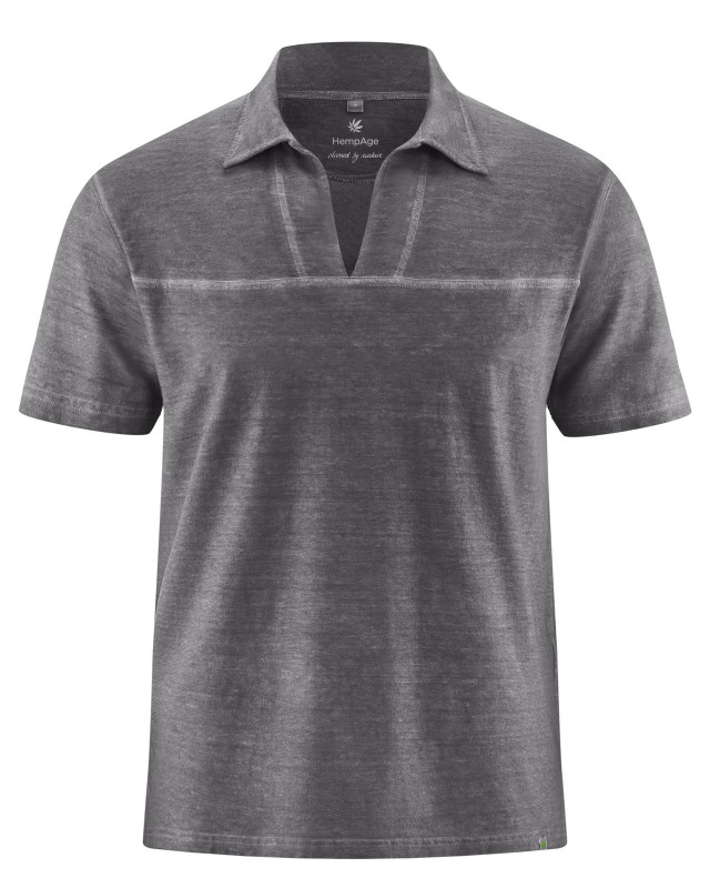 HempAge Hanf T-Shirt - Farbe anthrazit aus Hanf und Bio-Baumwolle