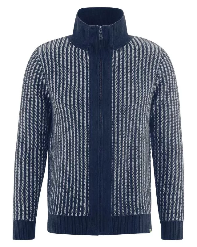 HempAge Hanf Strickjacke - Farbe navy / grey aus Hanf und Bio-Baumwolle