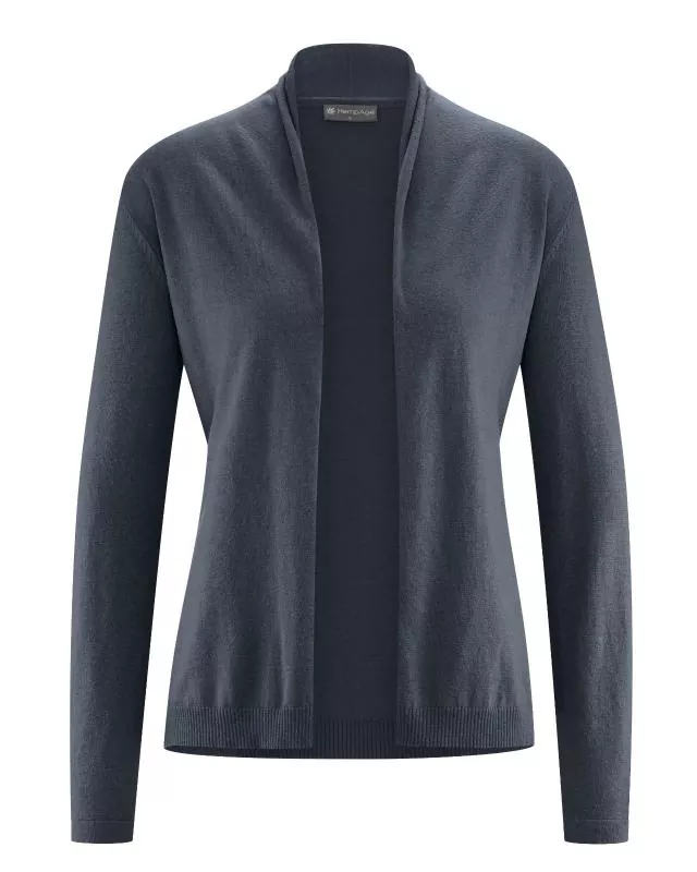 HempAge Hanf Strickjacke - Farbe dark aus Hanf und Bio-Baumwolle