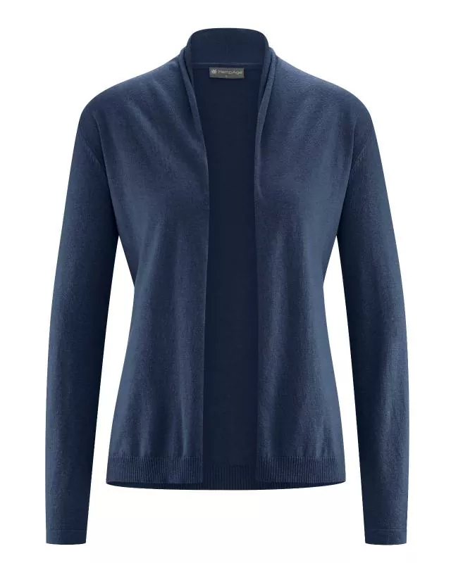 HempAge Hanf Strickjacke - Farbe navy aus Hanf und Bio-Baumwolle