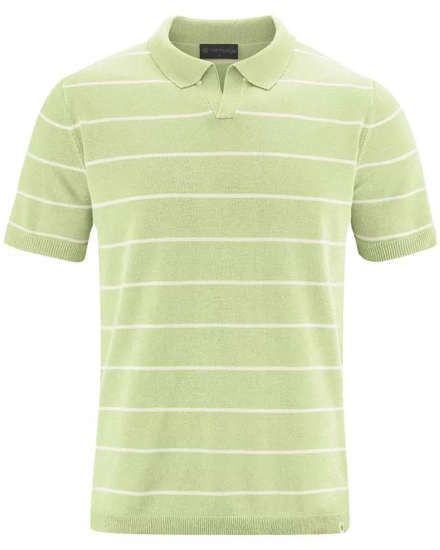 HempAge Hanf Polo Shirt - Farbe matcha aus Hanf und Bio-Baumwolle