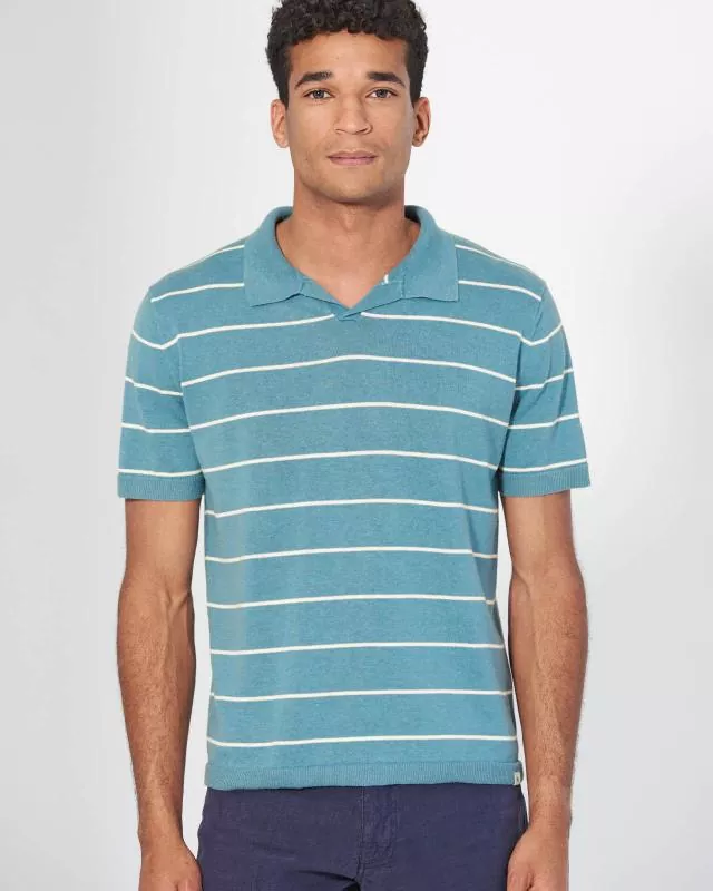 HempAge Hanf Polo Shirt - Farbe wave aus Hanf und Bio-Baumwolle