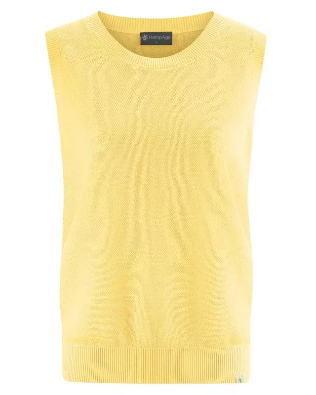 HempAge Hanf Pullunder - Farbe butter aus Hanf und Bio-Baumwolle