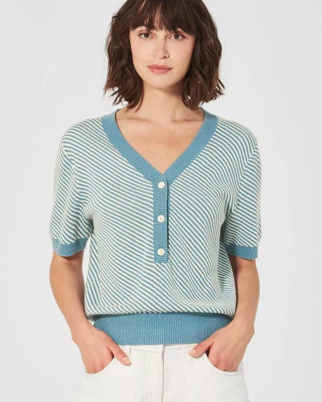 HempAge Hanf Pullover - Farbe wave aus Hanf und Bio-Baumwolle