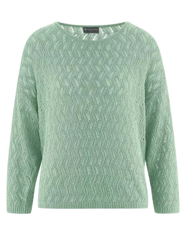 HempAge Hanf Pullover - Farbe menta aus Hanf und Bio-Baumwolle
