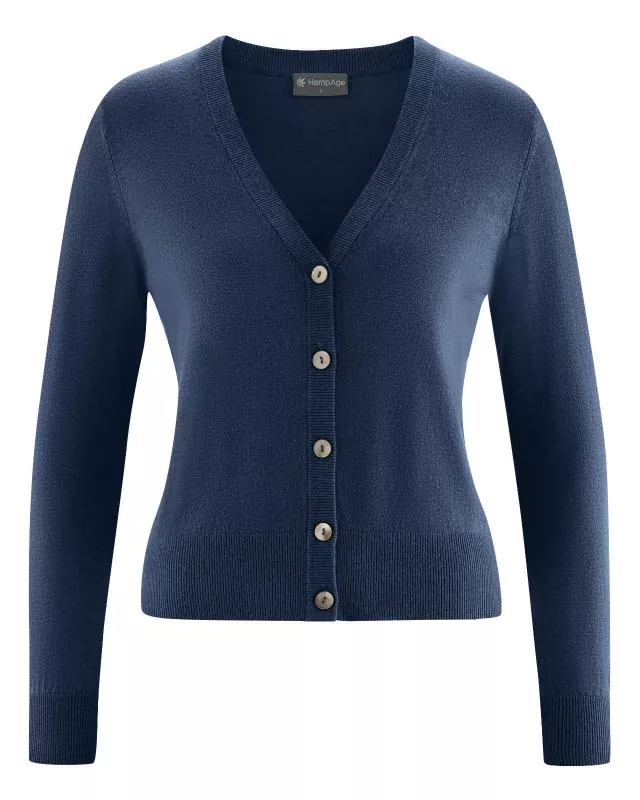 HempAge Hanf Cardigan - Farbe navy aus Hanf und Bio-Baumwolle