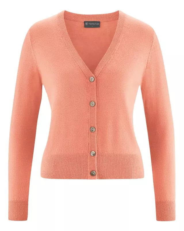 HempAge Hanf Cardigan - Farbe peach aus Hanf und Bio-Baumwolle