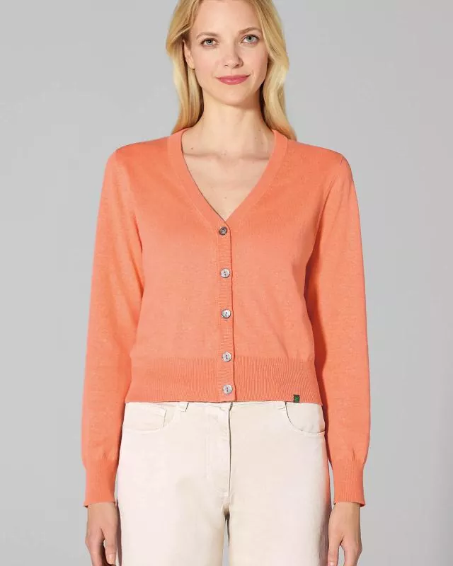 HempAge Hanf Cardigan - Farbe peach aus Hanf und Bio-Baumwolle