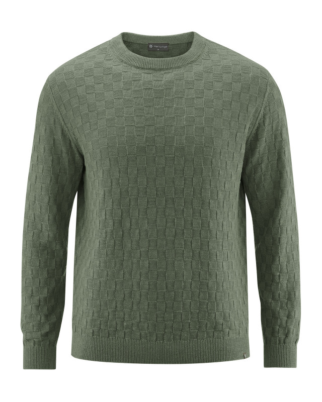 HempAge Hanf Pullover - Farbe moss aus Hanf und Bio-Baumwolle