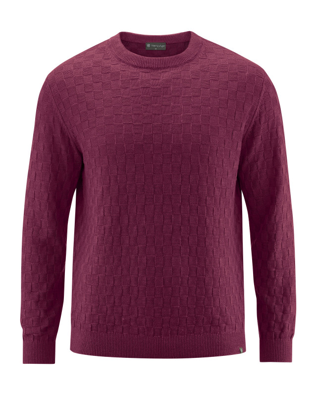 HempAge Hanf Pullover - Farbe wine aus Hanf und Bio-Baumwolle