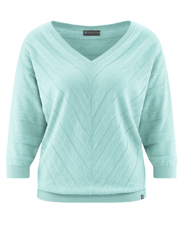 HempAge Hanf Pullover - Farbe lake aus Hanf und Bio-Baumwolle