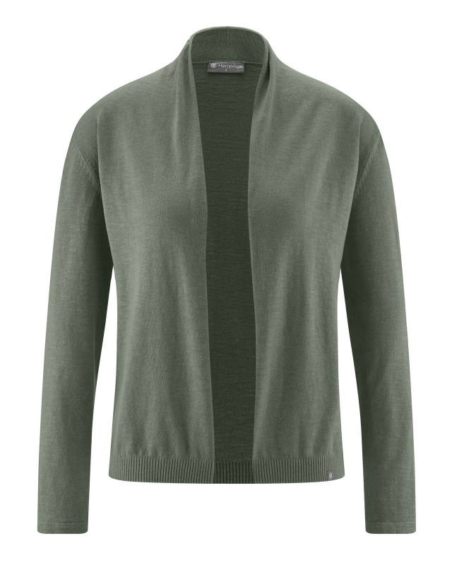 HempAge Hanf Cardigan - Farbe moss aus Hanf und Bio-Baumwolle