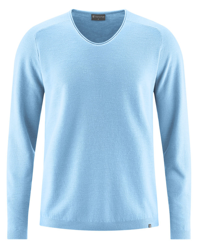 HempAge Hanf Sommerpullover - Farbe glacier aus Hanf und Bio-Baumwolle