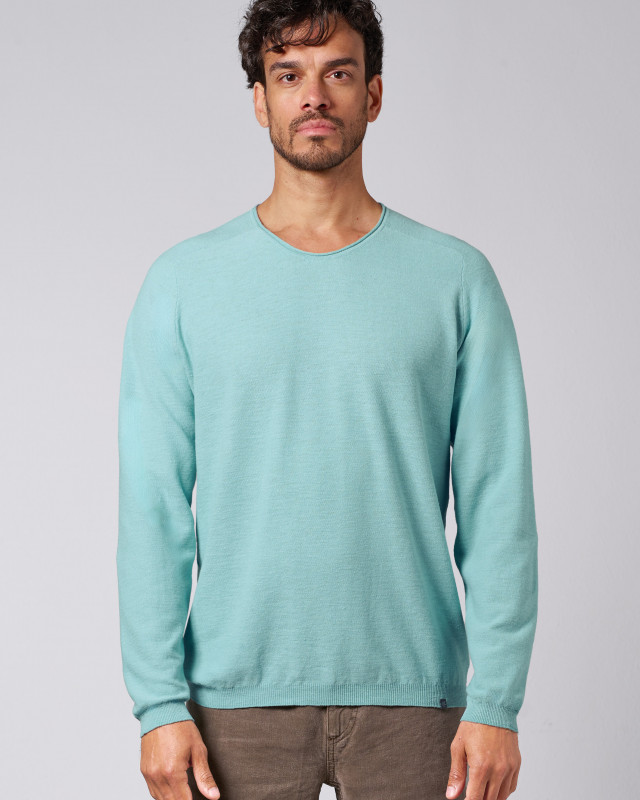 HempAge Hanf Sommerpullover - Farbe lake aus Hanf und Bio-Baumwolle