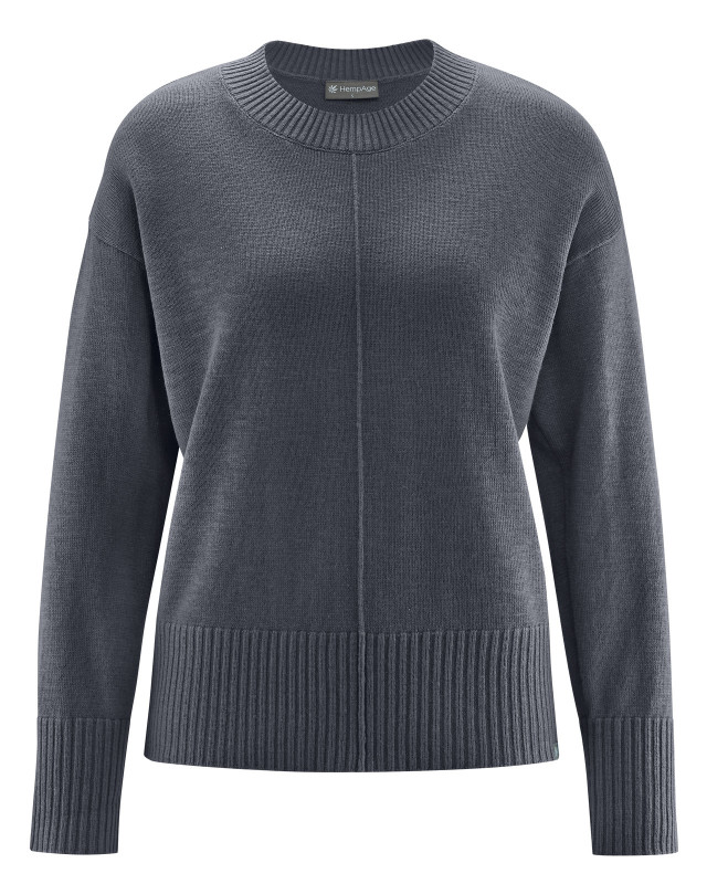 HempAge Hanf Pullover Strick - Farbe shale aus Hanf und Bio-Baumwolle