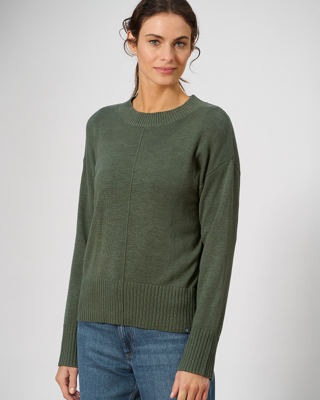 HempAge Hanf Pullover Strick - Farbe moss aus Hanf und Bio-Baumwolle