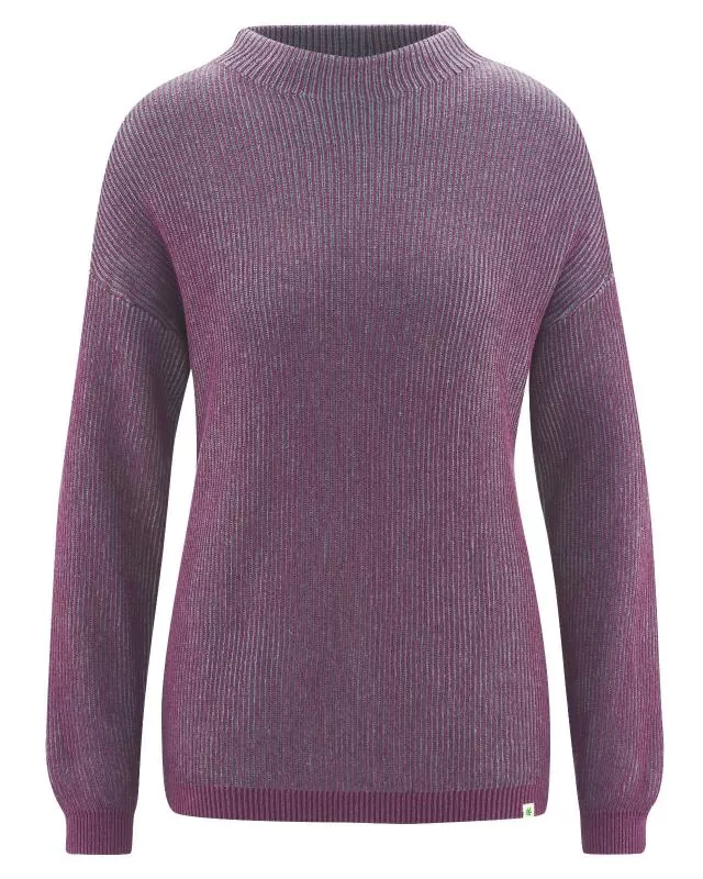 HempAge Hanf Pullover - Farbe purple / titan aus Hanf und Bio-Baumwolle