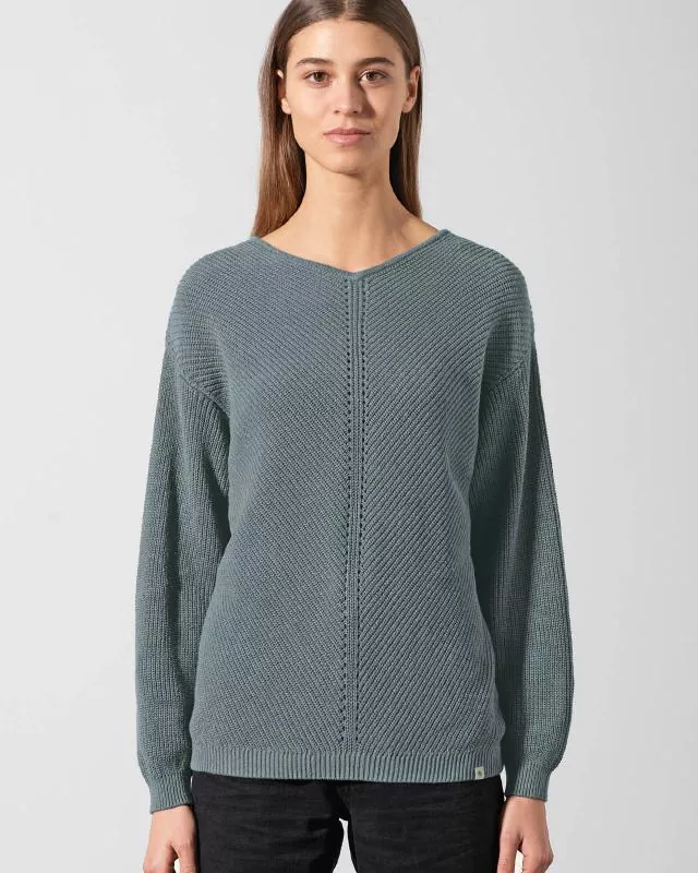 HempAge Hanf Pullover - Farbe titan aus Hanf und Bio-Baumwolle